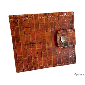 Kork-Geldbörse für Vegan Geldbörse, Eco-Friendly Tasche Wallet, einzigartige Geldbörsen für Männer, Männer, Vegan-Geschenke für ihn