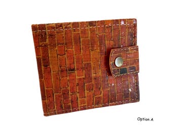 Cork Wallet for Men, Vegan Wallet, Eco-Friendly Pocket Wallet, Unique Wallets for Men, Vegan Gifts for Him