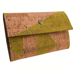 Vegan Wallets For Women, Green Cork Wallet, Card Holder Coin Purse, Handmade Wallet for Her