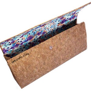 Vegan Cork Clutch Bag, Womens Cork Handbag, Sustainable Evening Purse, Vegan Bags for Women image 4