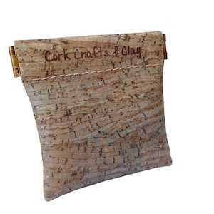 Porte-monnaie végétalien Porte-monnaie en liège pour homme Porte-monnaie pour homme végétalien Petit sac à main de poche à fermeture pression Produits écologiques durables