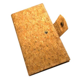 Soporte de tarjeta de crédito vegana de corcho, delgado titular de la tarjeta grande, cartera de tarjeta de viaje, cartera de tarjeta de visita, carteras de corcho sostenible