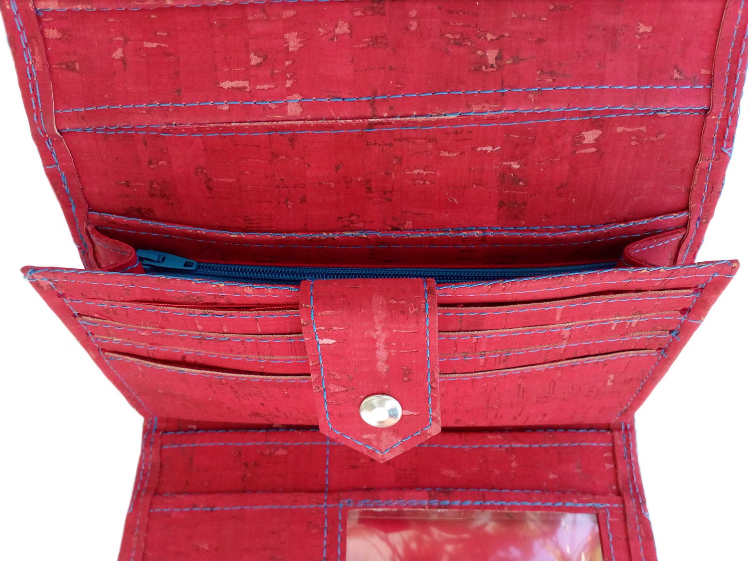 Vegan Large Wallet Black Travel Wallet for Women Cork Wallet Etsy