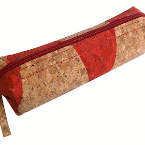 Sac à cosmétiques Vegan pour les femmes de voyage Liège pochette Cosmestic rose sac à main au crayon roux affaire Schoold trousse à maquillage pour les filles des produits Vegan