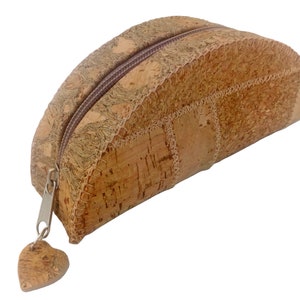 Vegane Kosmetiktasche, Kork Schminktasche, Reise Kulturtasche, Makeup Organizer, Reißverschluss Makeup Tasche, Nachhaltige KorkTasche