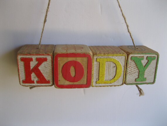 vintage baby blocks