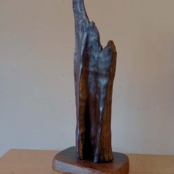 Bog Oak abstract sculpture made in Ireland free worldwide shipping