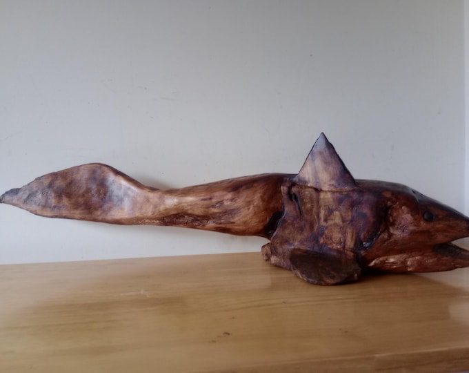 Bog pine shark made in Ireland