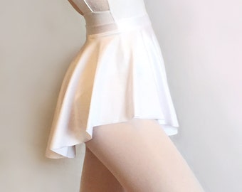 Ballet Skirt- White SAB skirt- Dance Wear- White Nylon/ Spandex- Royall Dancewear