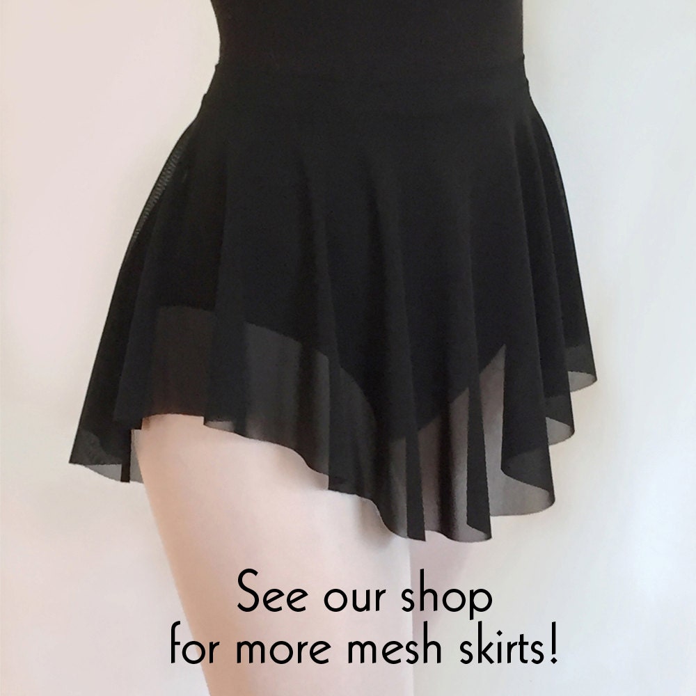 Ballet Skirt Dancewear sheer Stretch MESH Classic White Etsy