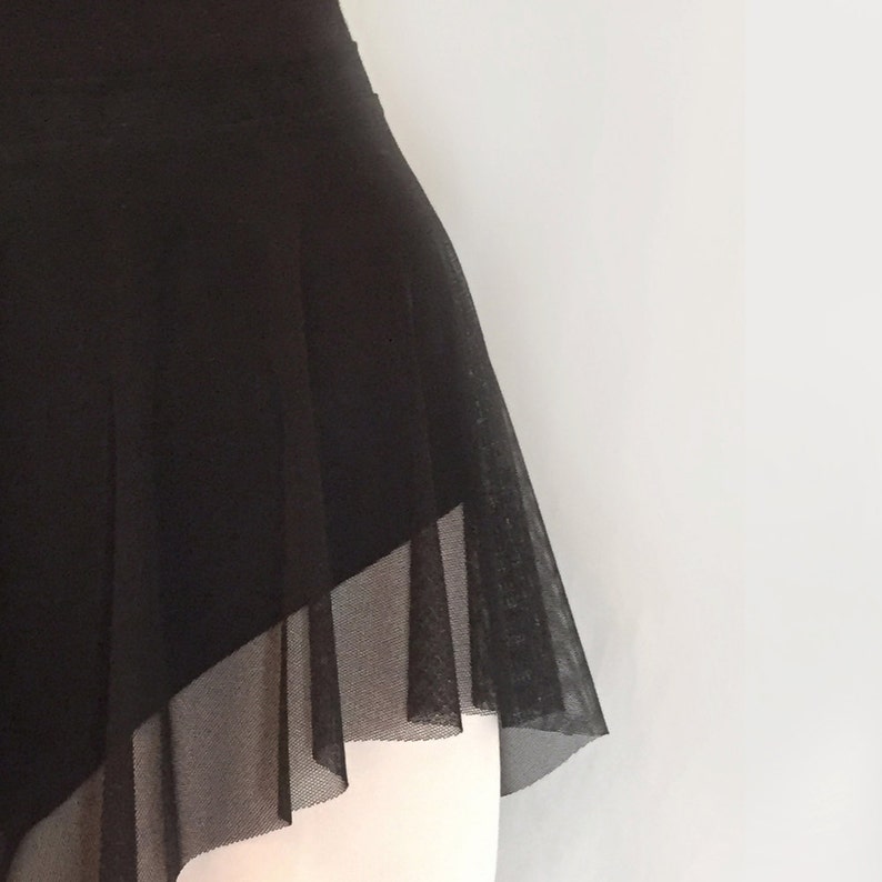 Dance Skirt Sheer Black Stretch MESH Ballet Skirt SAB Etsy