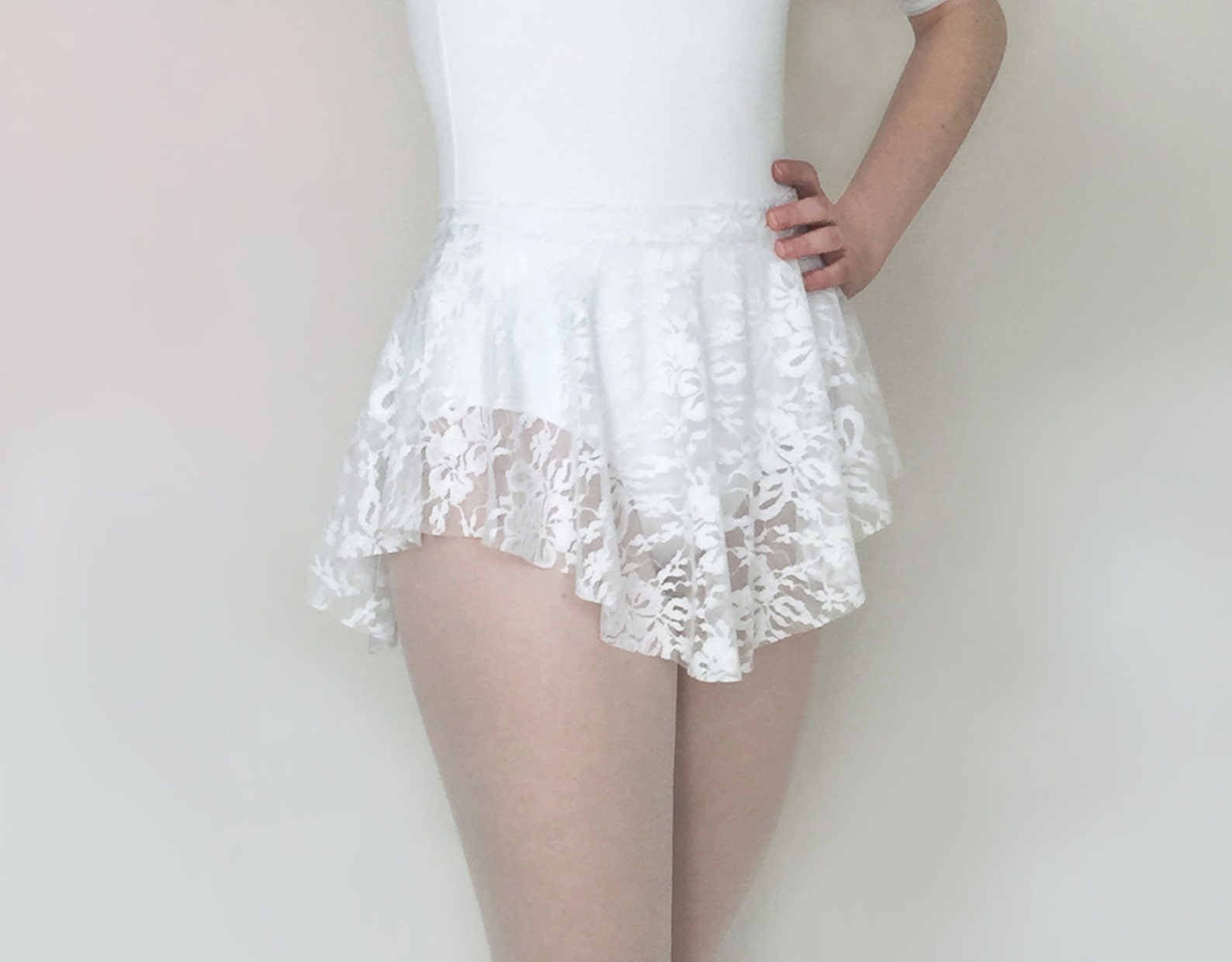 Lace Ballet Skirt SAB Skirt Stretch Lace Classic White Etsy