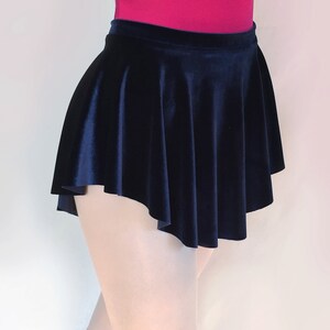 Navy Blue Stretch Velvet Ballet Dance Skirt Royall Dancewear image 2