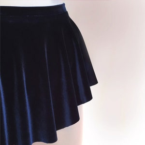 Navy Blue Stretch Velvet Ballet Dance Skirt Royall Dancewear image 3
