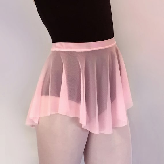 Dance Skirt- Pink SAB Skirt - Ballet Sheer Stretch Mesh