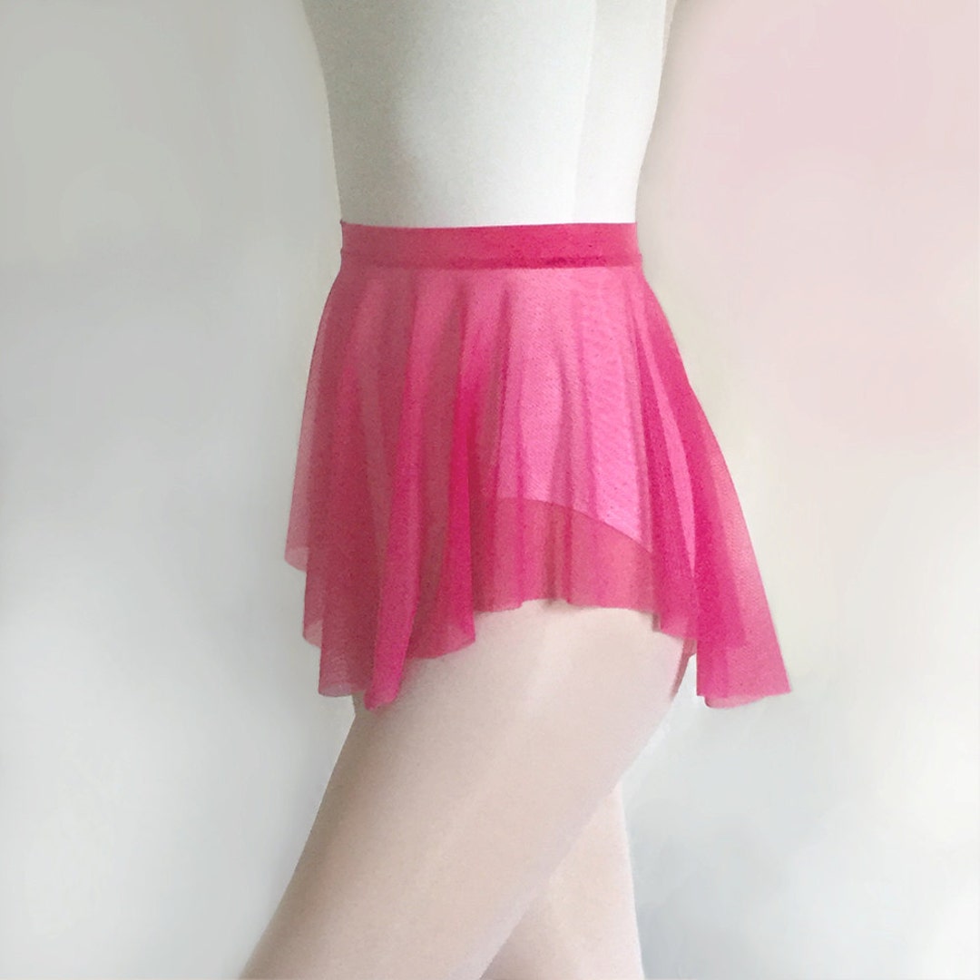 Hot Pink Dance Skirt Magenta / Rose Stretch Mesh Ballet Skirt Royall