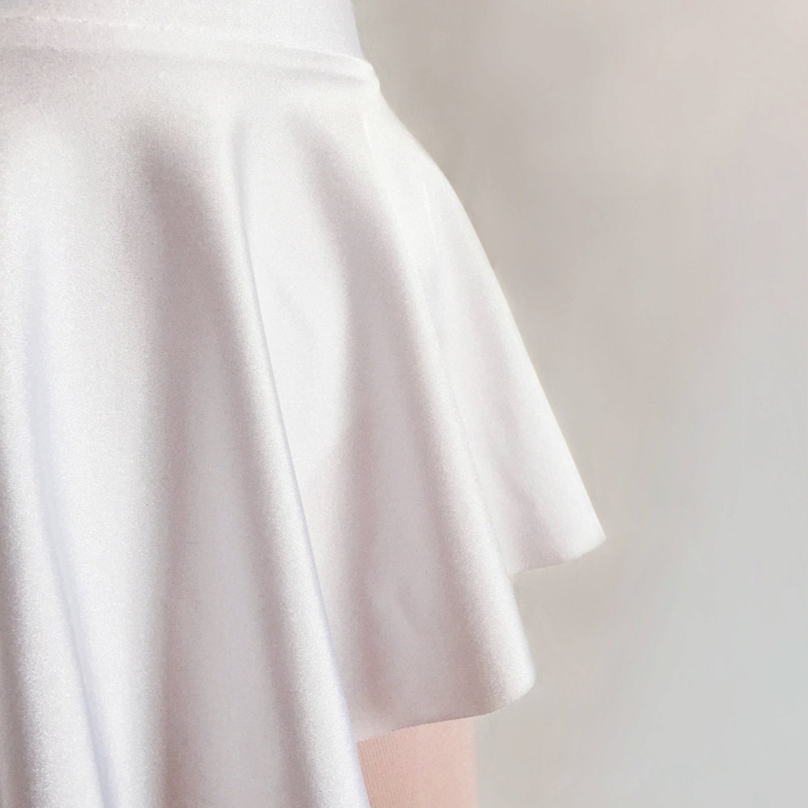 ballet skirt- white sab skirt- dance wear- white lycra/ spandex- royall dancewear- pull-on skating- lyrical costume -