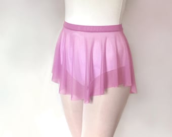 Dance Skirt- Orchid Stretch Mesh -Lilac Stretch Sheer Ballet Skirt- SAB Skirt- Royall Dancewear