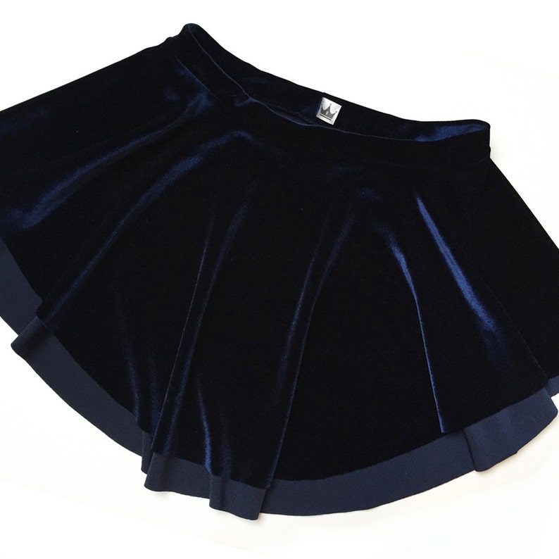 Navy Blue Stretch Velvet Ballet Dance Skirt Royall Dancewear image 4