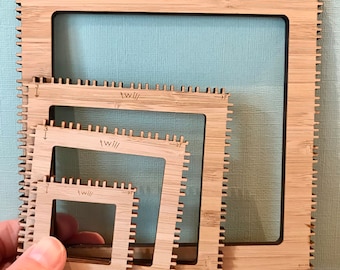 Square loom frames various sizes (no nails pin loom weaving) 2", 3", 4 in & 6 inch