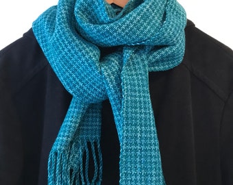 Teal Merino Scarf Rigid heddle Weaving Pattern: DIY Craft Project (PDF Download)