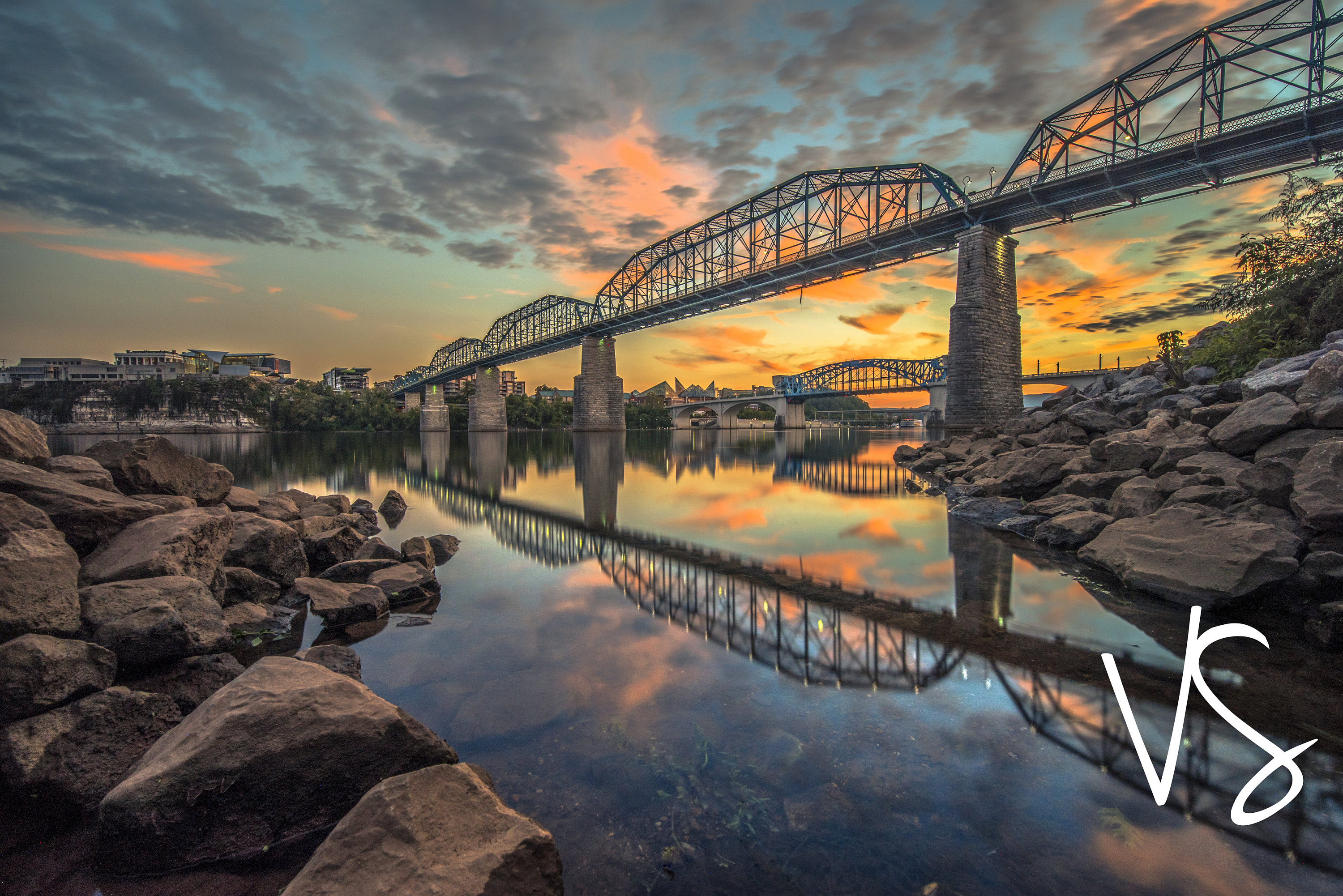 Downtown Chattanooga Sunset Reflections Chattanooga Etsy