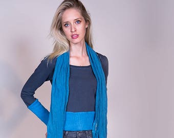 Naturally-dyed Colorblock Top