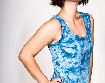Plant-dyed Racerback (Shibori)