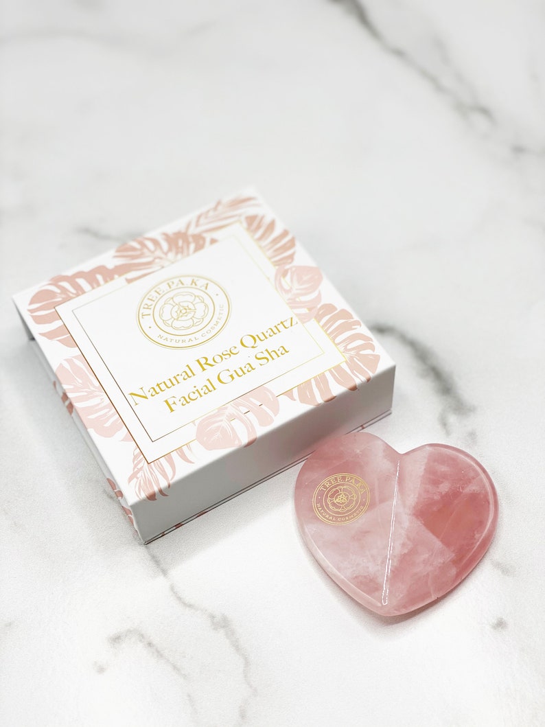 Rose Quartz Heart Facial Massage Tools Rose Quartz Heart Facial Massage Tools