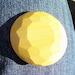 Huge - 2 inch - BAKELITE BUTTON - Yellow - Vintage - Butterscotch / Cream Corn - Faceted Dome- Loop Shanked -