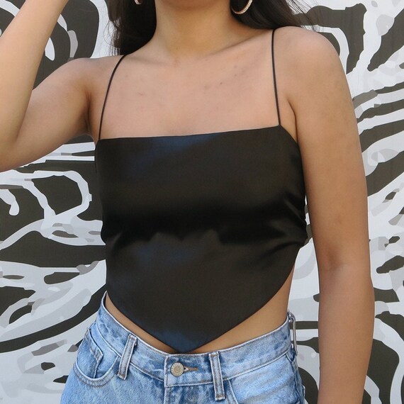 satin bandana top