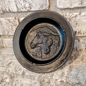 Black Cast Iron Horse Head Ash Tray