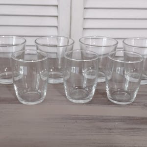 Vintage Minimalist Clear Juice Glasses