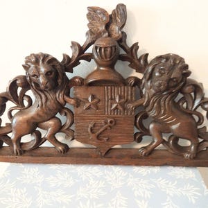 Hand Carved Coat of Arms