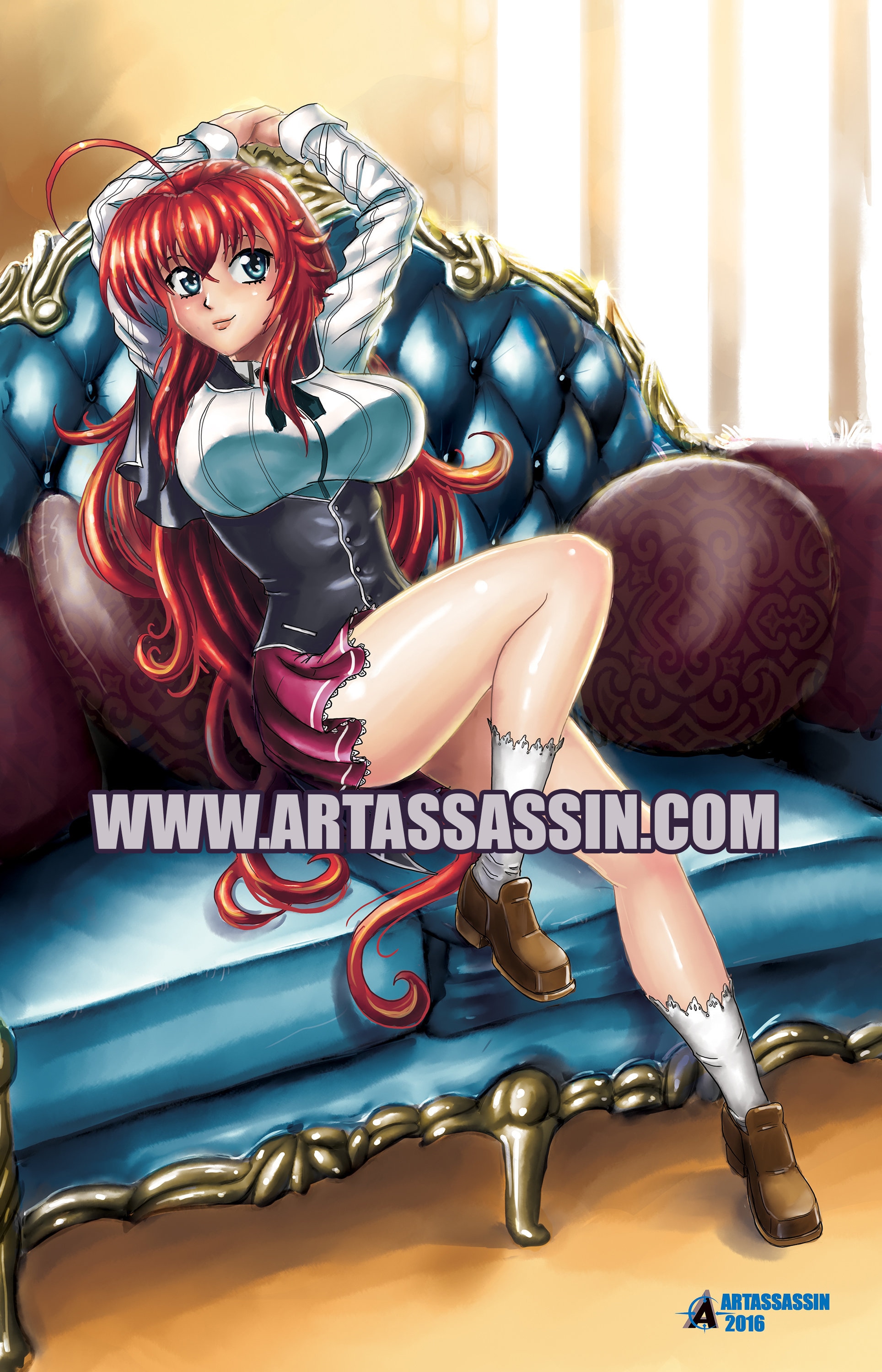 High School Dxd Rias Gremory 11x17 Print Etsy