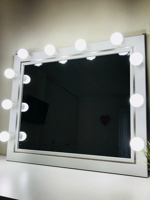 Large Hollywood Makeup Vanity Mirror With Led Lights Bulbs Included Free
