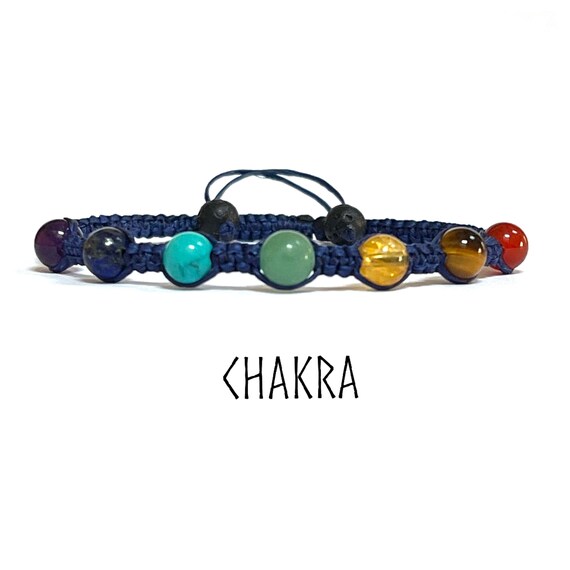 Braccialetti dei 7 Chakra, Braccialetti in cristallo, Gioielli da yoga