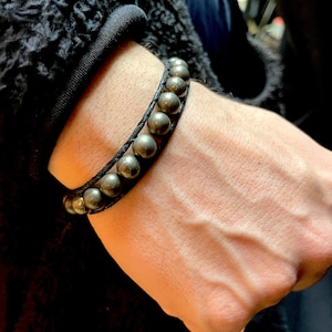 Pyriet kralen wikkelarmband, dwazen gouden armband