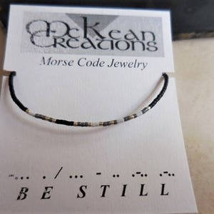 Morse Code Bracelet Be Still Morse Code Christian Bracelet - Etsy