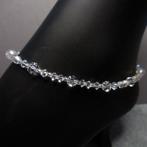 Crystal Knotted Anklet Ankle Bracelet Bohemian Etsy