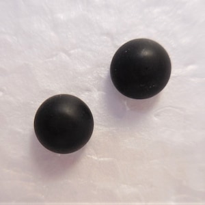 Matte Black Onyx Studs, Gemstone Stud Earrings, Stainless Steel Post Earrings, Stud Earrings for Men and Women, 8mm Gemstone Cab Studs