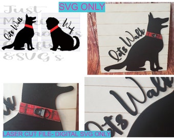 Walk The Dog Svg Etsy