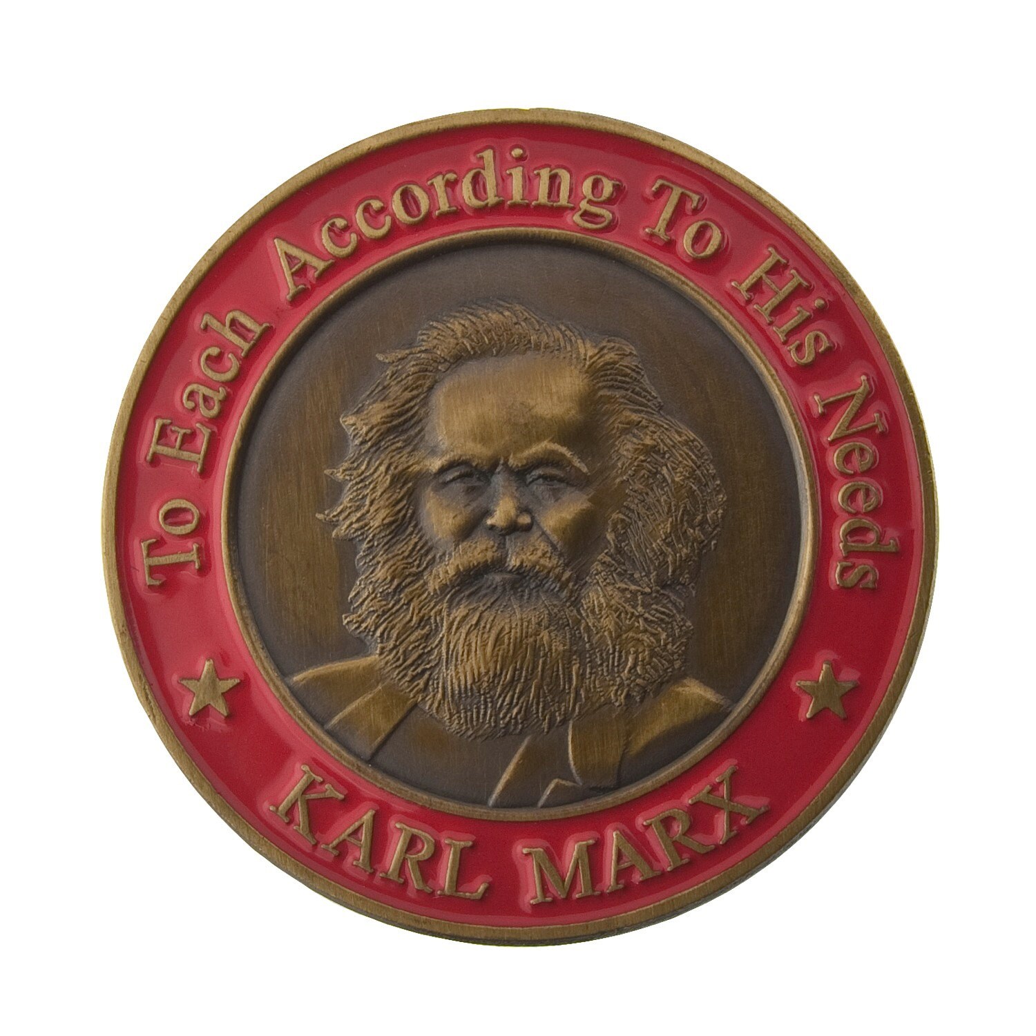 Karl Marx Pin - Antique Gold Plating