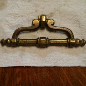 Retro-Style große hängende Messing 2 Teil Bail ziehen