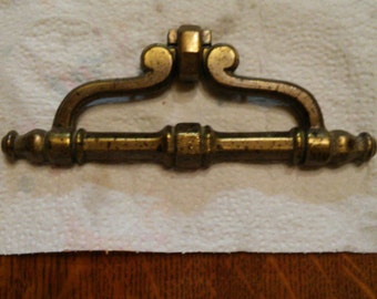 Retro Style Large Hanging Brass 2 part Bail Pull