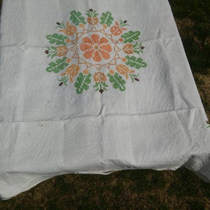 Hand stitched 42&quot; Square tablecloth.