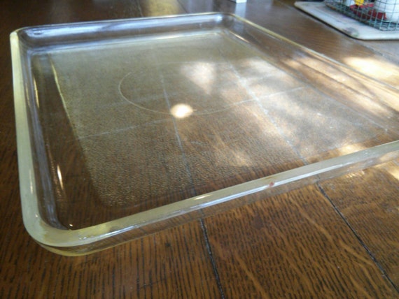 Vintage Heavy Glass Refrigerator Drip Tray Etsy