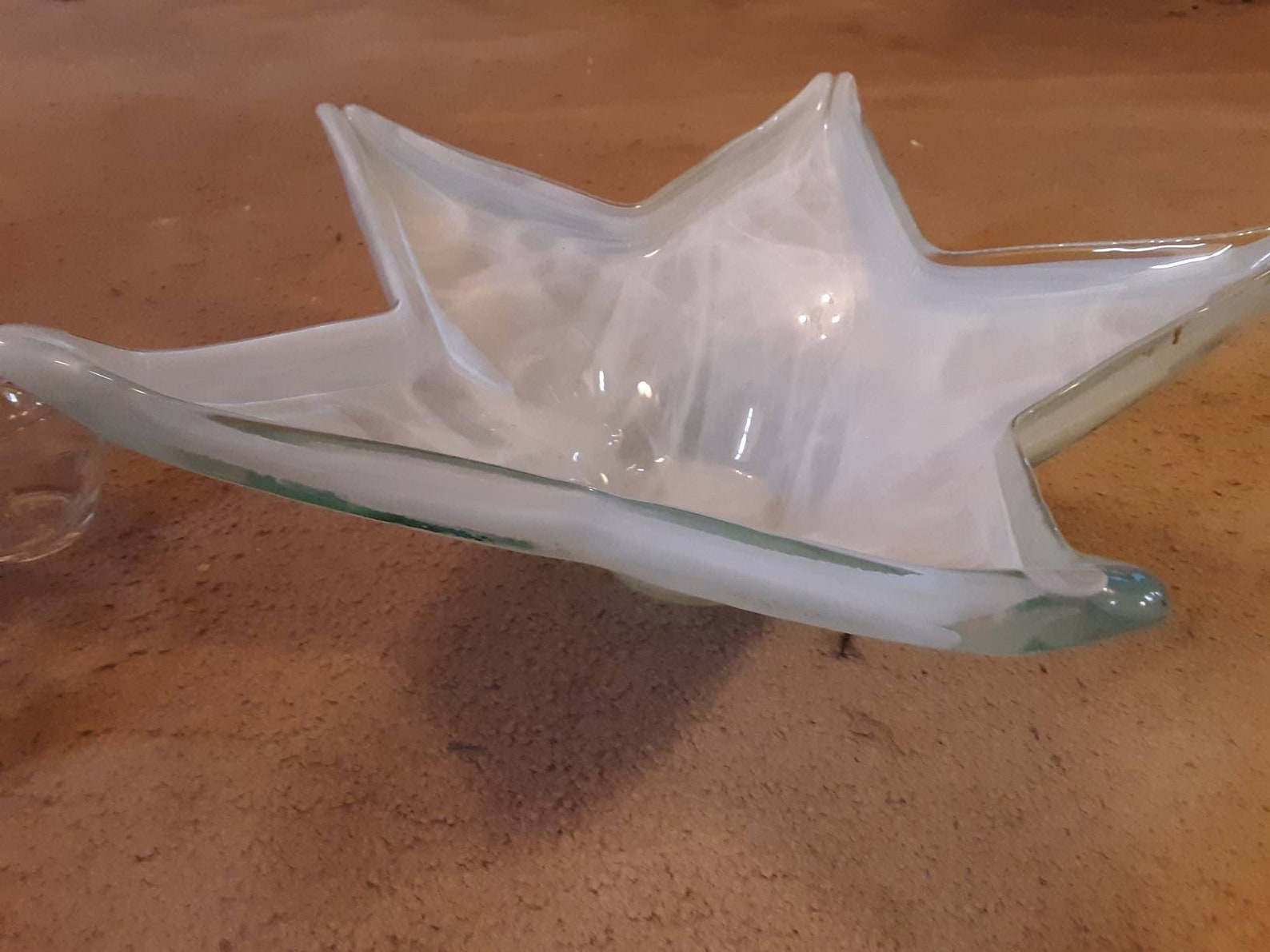 Retro Age Large Star Shaped Art Glass Center Bowl Etsy