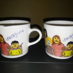 John Lennon Imagine Coffee Mugs by Corning