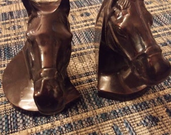 Retro Horsehead Metal Weighted Bookends